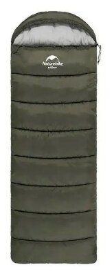 Спальник з капюшоном Naturehike U250S NH20MSD07, (0°C), правий, темно-зелений