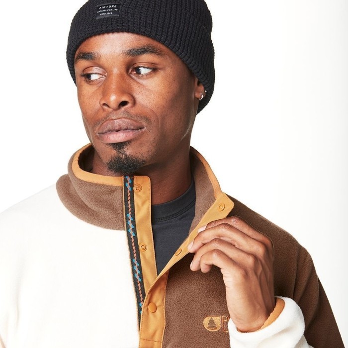 Picture Organic реглан флісовий Arcca black-vanilla-cocoa brown M