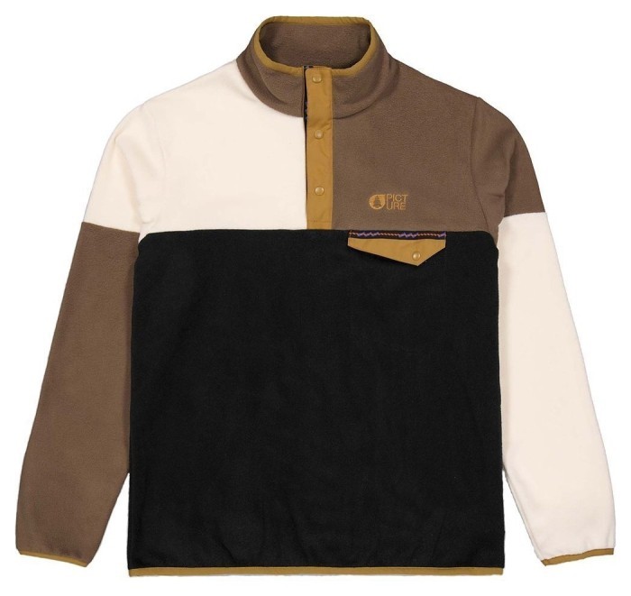 Picture Organic реглан флісовий Arcca black-vanilla-cocoa brown M