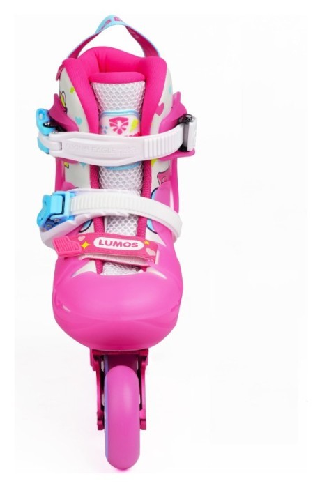 Дитячі розсувні ролики Flying Eagle L6 Lumos рожеві 33-37