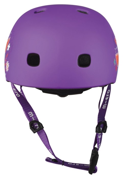 Захисний шолом MICRO - ФІОЛЕТОВИЙ З КВІТАМИ (48-53 cm, S)