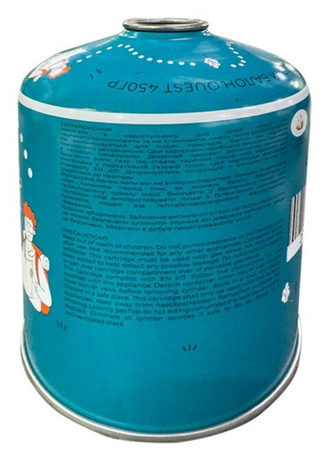 Газовий балон різьбовий бутановий Quest, 450гр