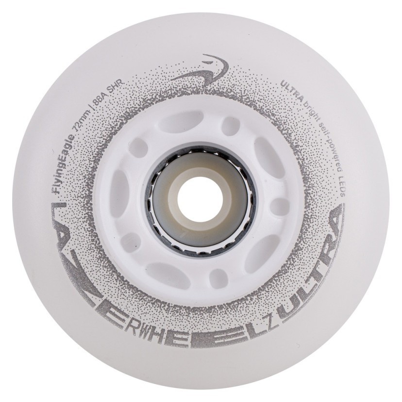 Сяючі колеса для роликів Flying Eagle Lazerwheelz Ultra 88A 4 шт білі