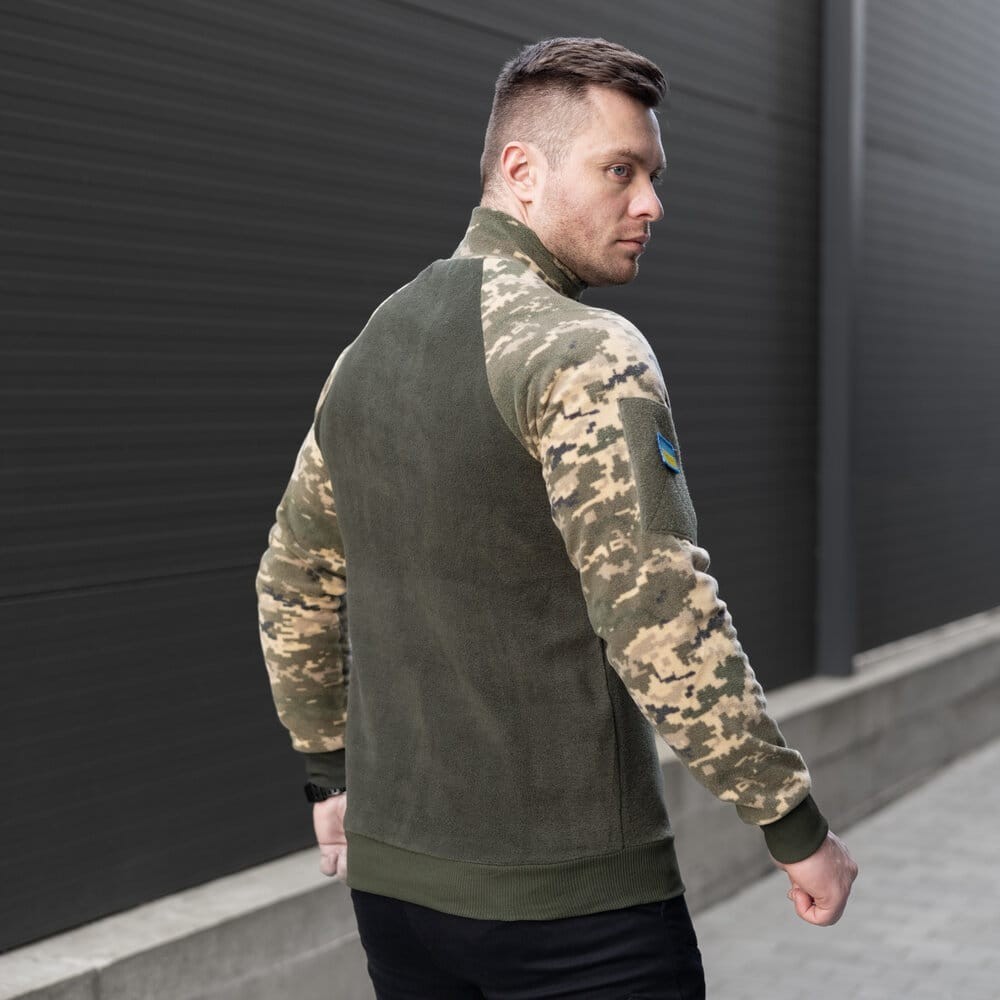 Толстовка чоловіча на блискавці тактична Freedom військова з липучками