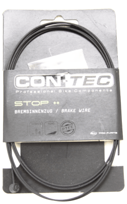 Трос гальмівний 1800мм з кінцевиком, нержавіюча сталь, тефлонове покриття, чорний Slick Stainless with Tef