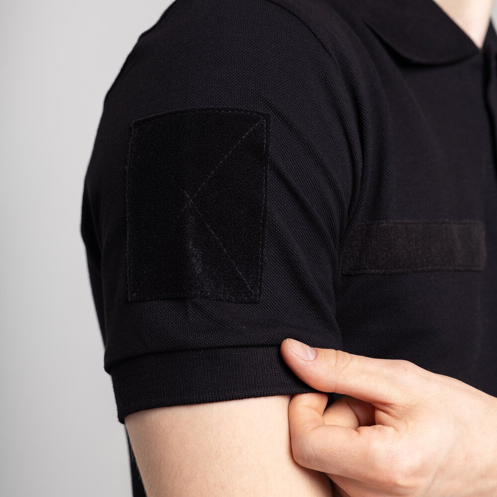 Легке тактичне літнє чоловіче чорне поло Pobedov Royal BATAL Військове