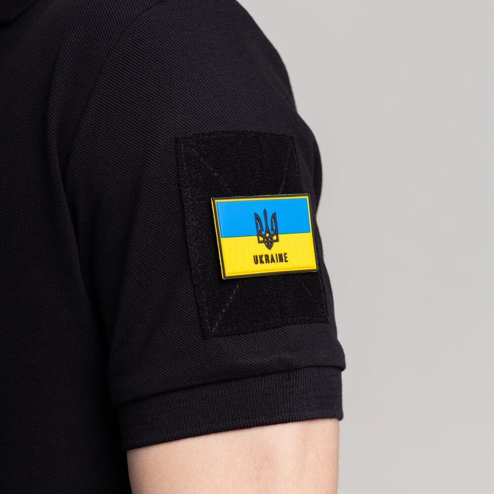 Легке тактичне літнє чоловіче чорне поло Pobedov Royal BATAL Військове