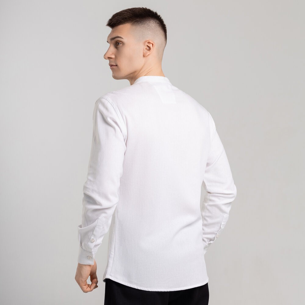 Чоловіча сорочка біла з довгим рукавом Pobedov Orion