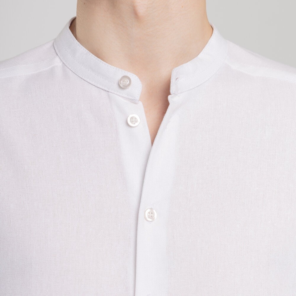 Чоловіча сорочка біла з довгим рукавом Pobedov Orion