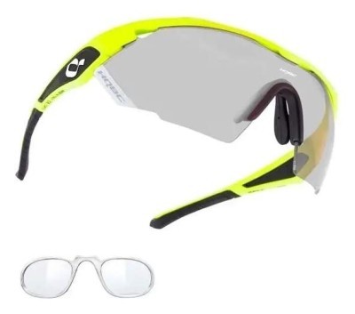Окуляри HQBC QX3, фотохромні лінзи, діоптрична вставка Clip-on, Жовто-чорний неон