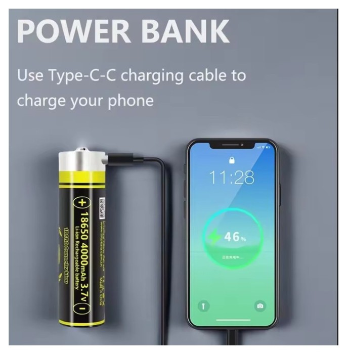 Акумулятор LiitoKala USB-King4000 18650 на 4000 mAh з USB