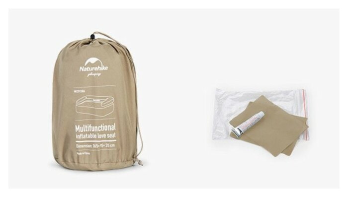 Диван, матрас надувний двомісний Naturehike NH22FCD07, надлегкий, 165x95x65 см, зі зйомною спинкою