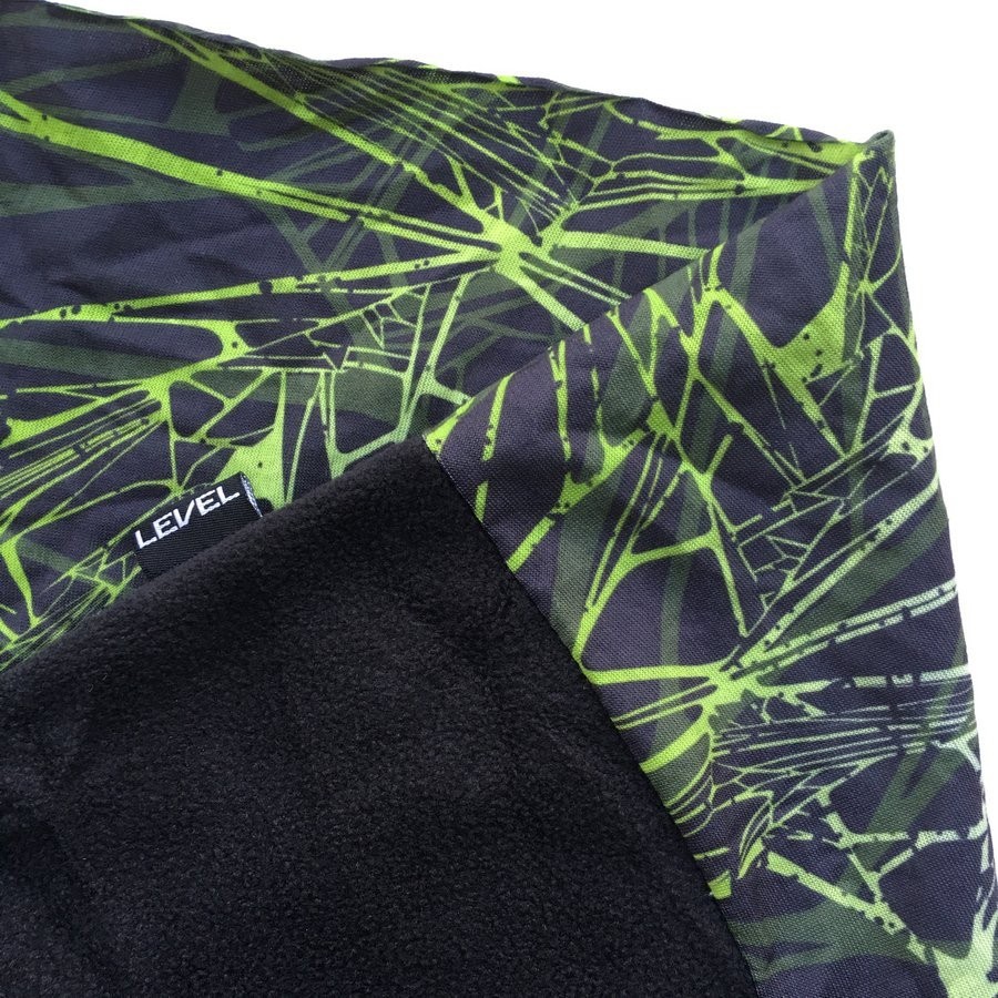 Бандана-бафф багатофункціональна Level SPIDERWEB One size Black/green (LSMS21U5M)