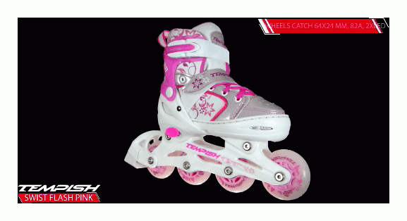 Роликові ковзани Tempish Swist Flash, рожеві
