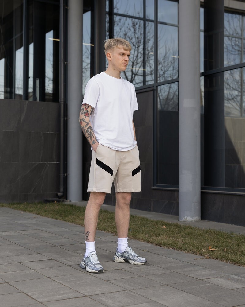 Бежеві літні шорти для чоловіків. Повсякденні шорти чоловічі Pobedov Hype