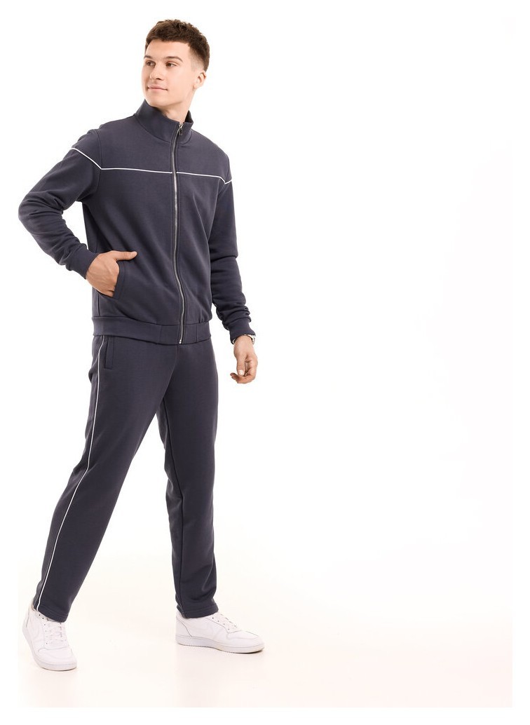 Спортивний костюм чоловічий темно-сірий кофта зі штанами Pobedov Brume