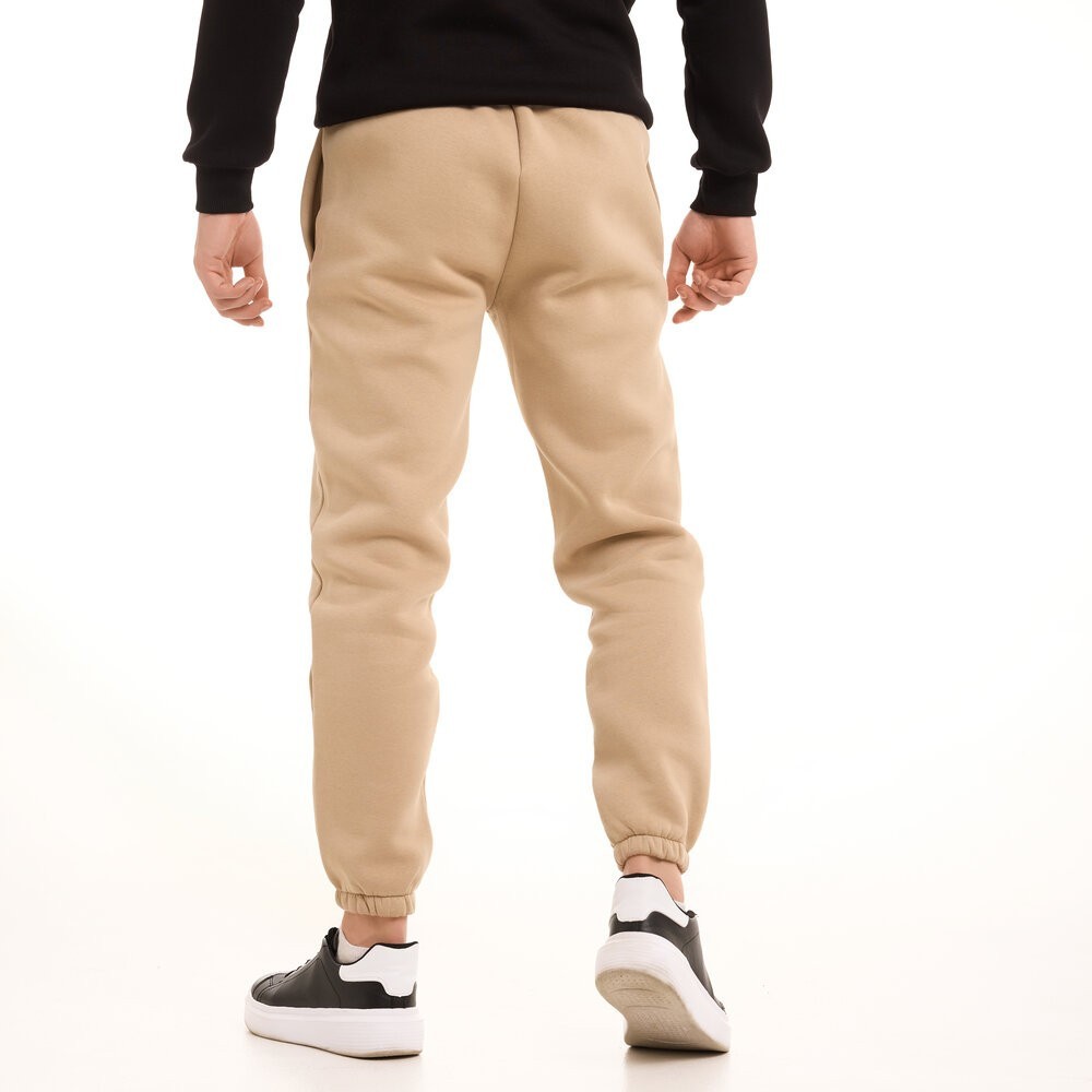 Чоловічі штани джогери з кишенями пісочні Pobedov 007 ЗИМА