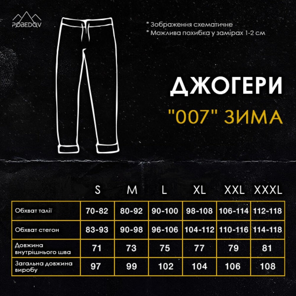 Чоловічі штани джогери з кишенями пісочні Pobedov 007 ЗИМА