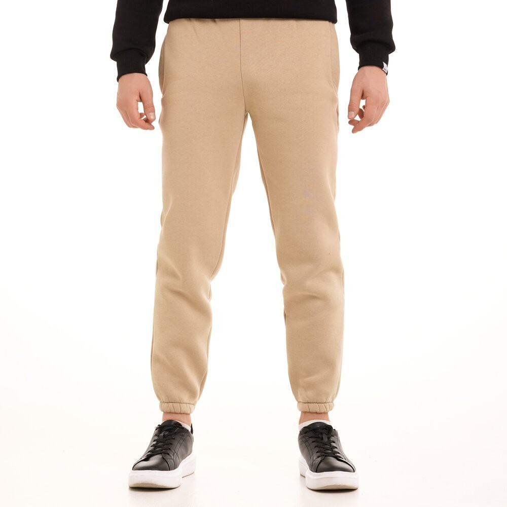 Чоловічі штани джогери з кишенями пісочні Pobedov 007 ЗИМА