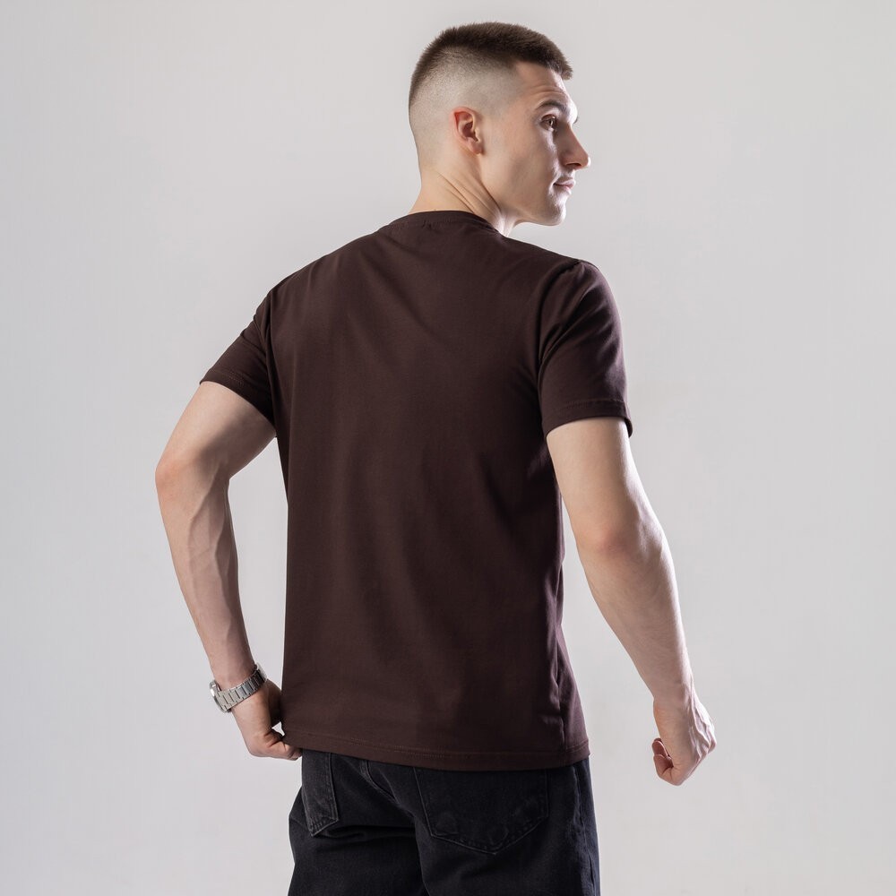 Чоловіча футболка бавовняна Pobedov Peremoga шоколадна