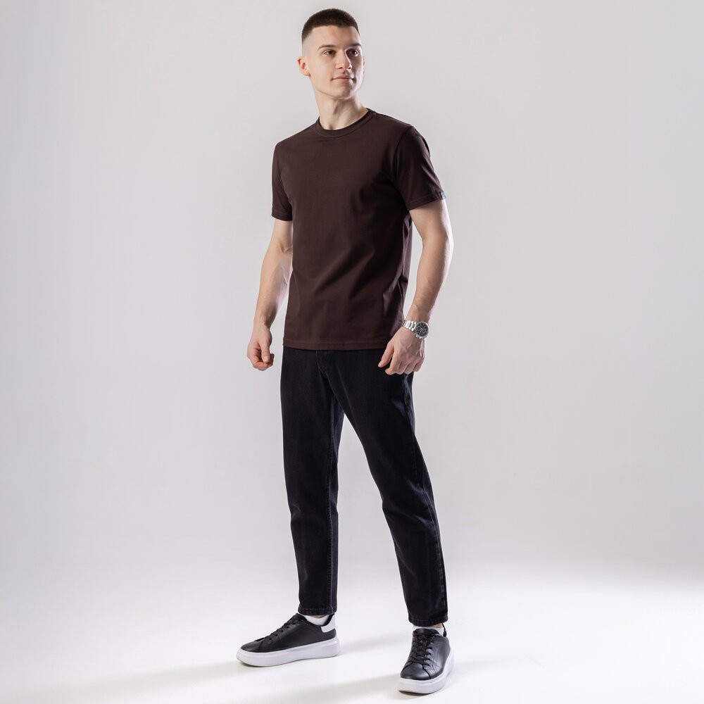 Чоловіча футболка бавовняна Pobedov Peremoga шоколадна