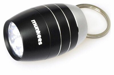 Munkees 1082 брелок-фонарик Cask shape 6-LED light black
