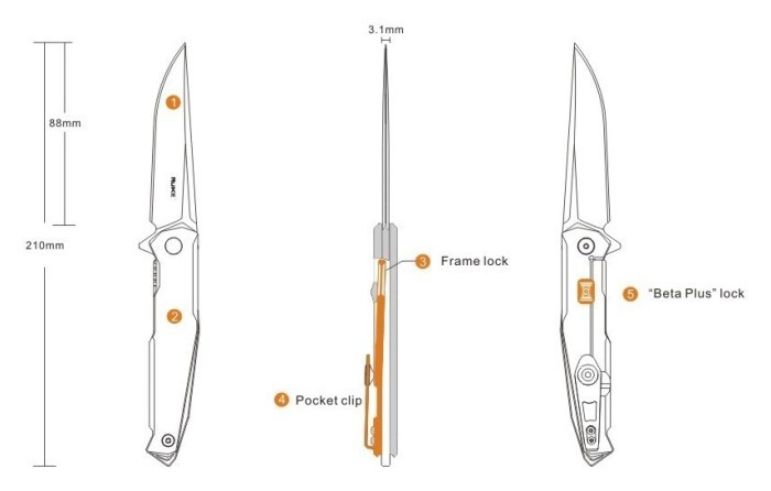 Ніж складаний Ruike P108-SF