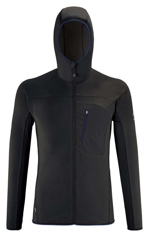 Кофта флісова чоловіча Millet TRILOGY LIGHTGRID HOODIE M L Black/noir 0247 (MIV8441-WRH)