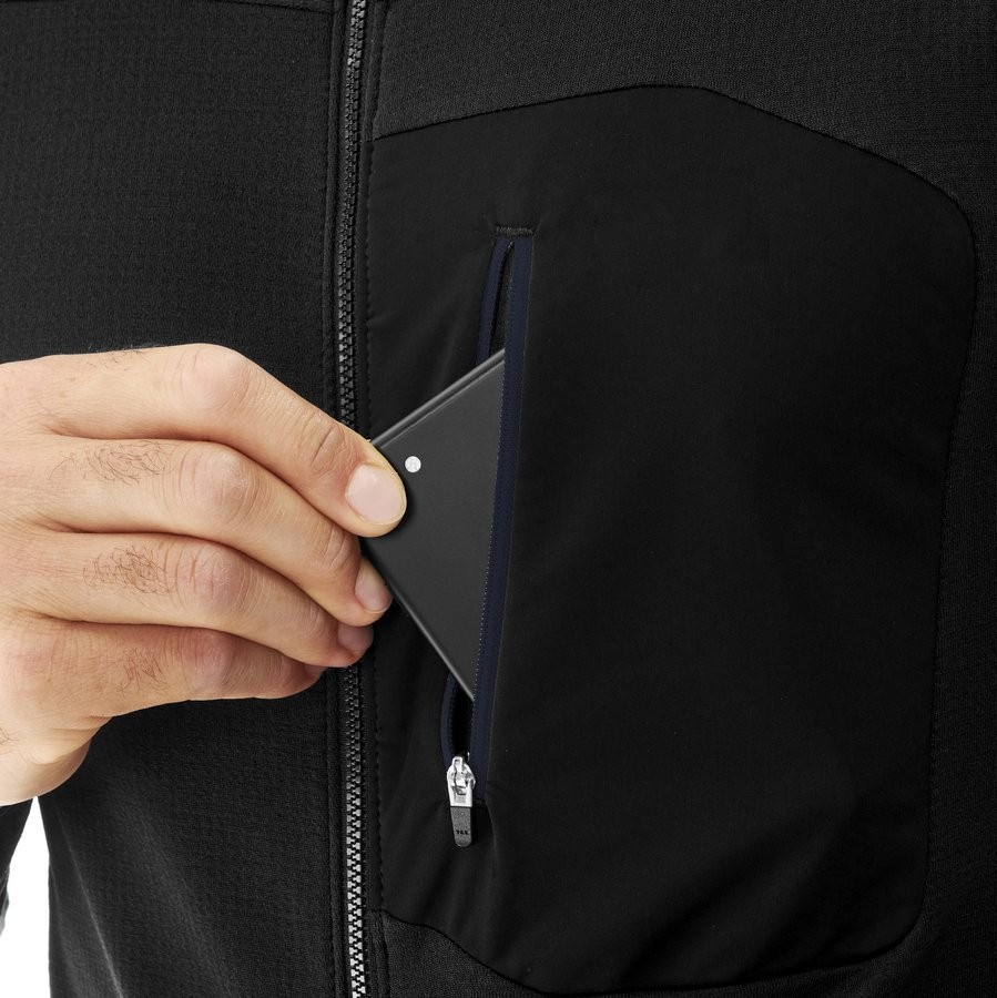 Кофта флісова чоловіча Millet TRILOGY LIGHTGRID HOODIE M L Black/noir 0247 (MIV8441-WRH)