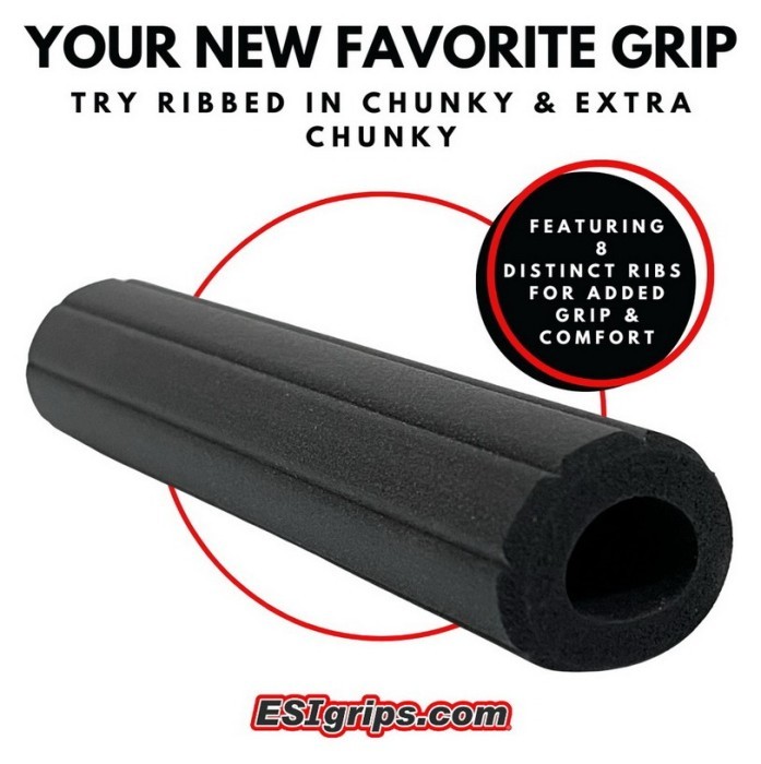 Гріпси ESI Ribbed Extra Chunky Red Silicone Bicycle Grips