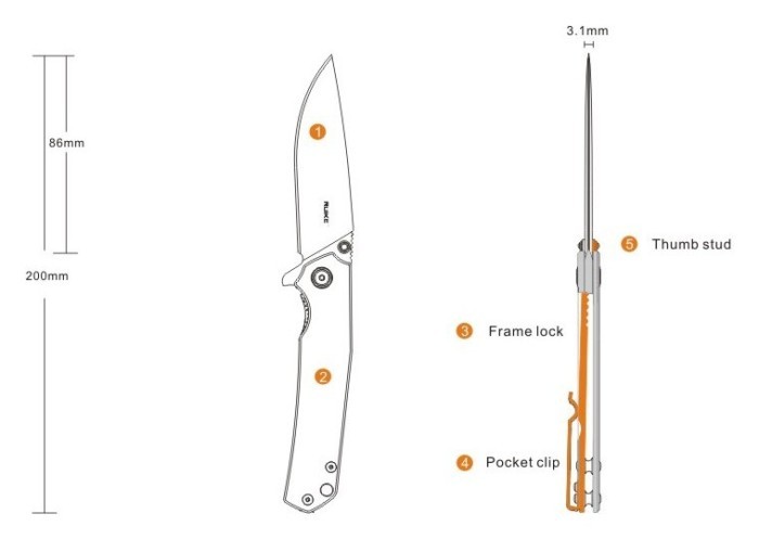 Ніж складаний Ruike P801-SF