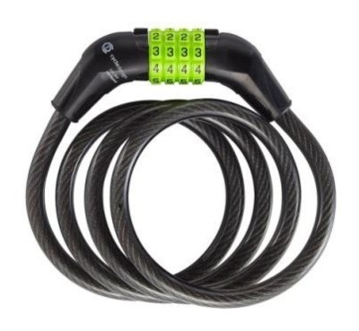 Замок для велосипеда тросовий Cycledesign ROLLER Green (LK0022)