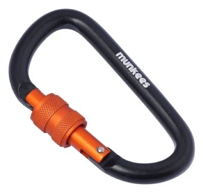 Munkees 3248 карабін D with Screw Lock 8 mm x 80 mm black