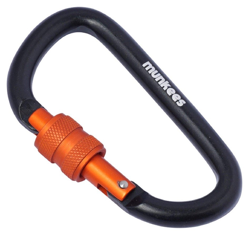 Munkees 3248 карабін D with Screw Lock 8 mm x 80 mm black