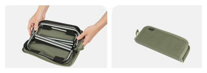 Стілець складаний Naturehike CNK2550JJ011, алюміній, оливковий