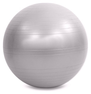 М'яч для фітнесу (фітбол) гладкий сатин 65см Zelart FI-1983-65, сірий
