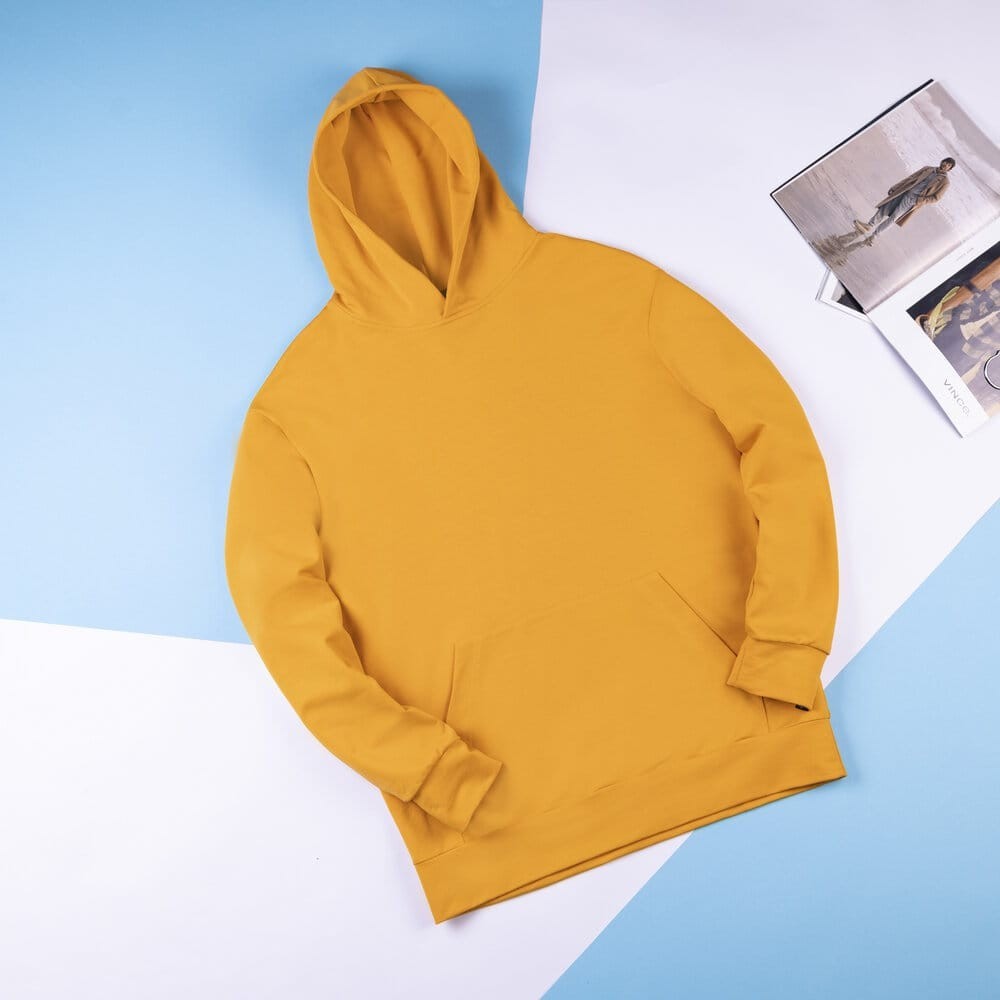 Чоловіче демісезонне худі з капюшоном помаранчеве Pobedov 001