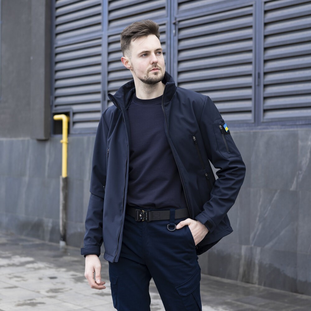 Куртка чоловіча демісезонна з капюшоном Наві Pobedov Motive