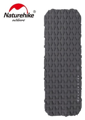Матрац туристичний надувний одномісний Naturehike FC-10 NH19Z001-P, 195х59х65 мм, графітовий для кемпінгу