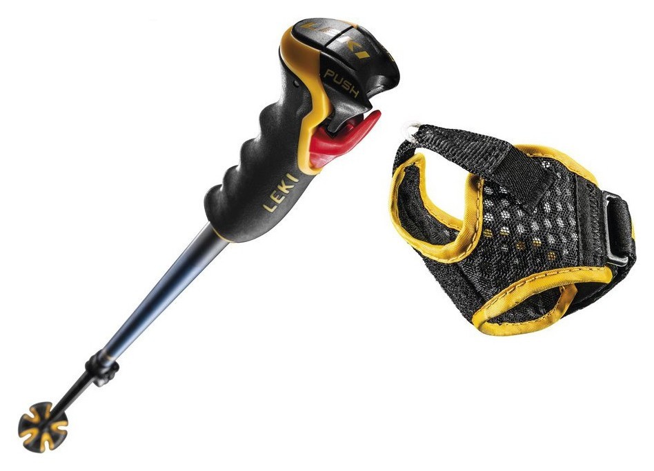 Палиці для гірських лыж Leki SPIFIRE VARIO 3D 110-140см Denim blue/blue/mustard yellow (65067101-WRH)