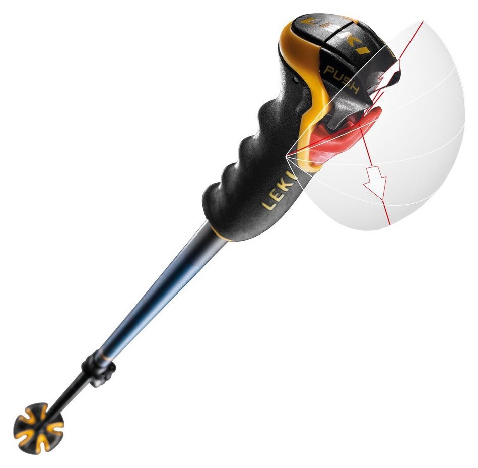 Палиці для гірських лыж Leki SPIFIRE VARIO 3D 110-140см Denim blue/blue/mustard yellow (65067101-WRH)