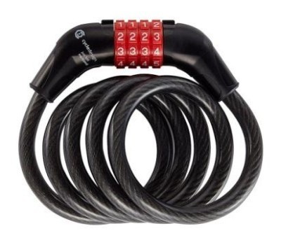 Замок для велосипеда тросовий Cycledesign ROLLER Red (LK0020)