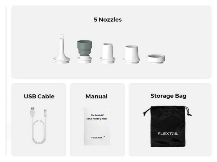 Насос-ліхтар-powerbank кемпінговий Flextail Max Pump 2 Pro, білий