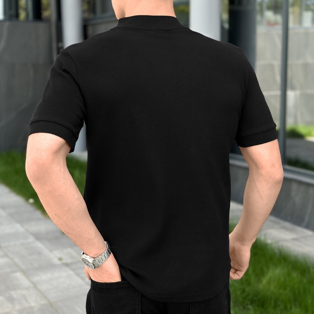 Чоловіча футболка поло чорна Pobedov Nexus