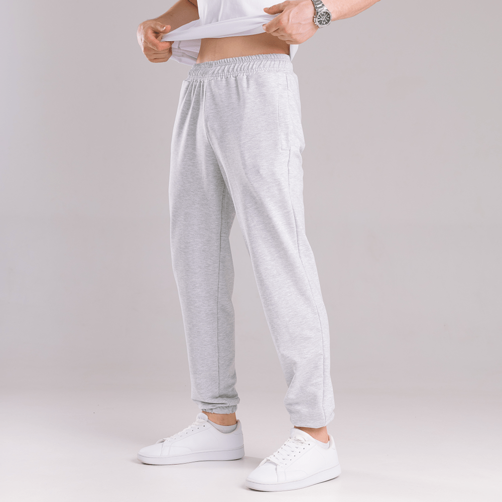 Чоловічі штани джогери з кишенями сірі меланжеві Pobedov 95