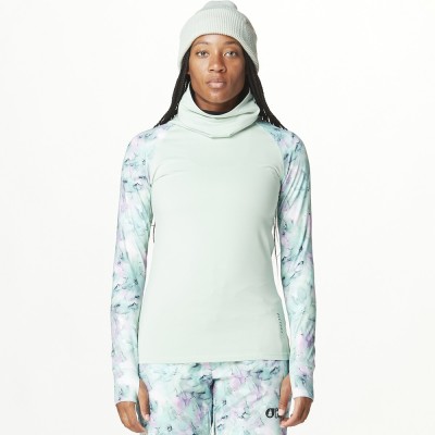 Picture Organic реглан флісовий Pagaya High W blurry water print-silt green L