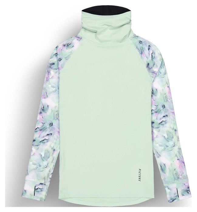 Picture Organic реглан флісовий Pagaya High W blurry water print-silt green L