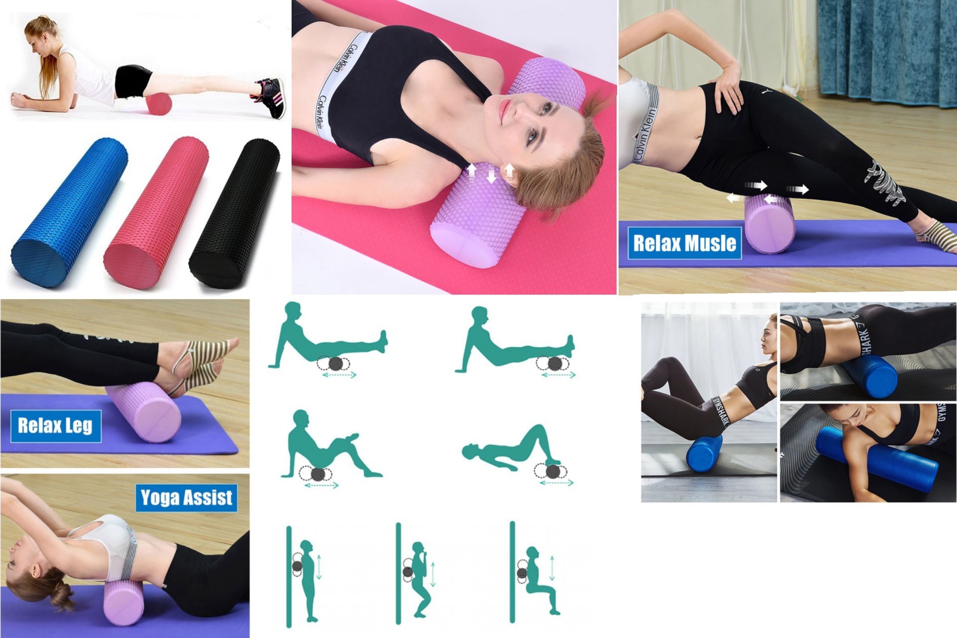 Ролл масажний 60 см (60см) Bavar Sport