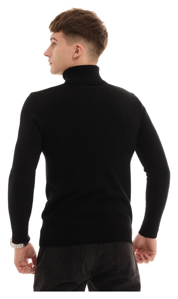 Чоловічий гольф Pobedov Neck. Чорний гольф для чоловіків осінній весняний