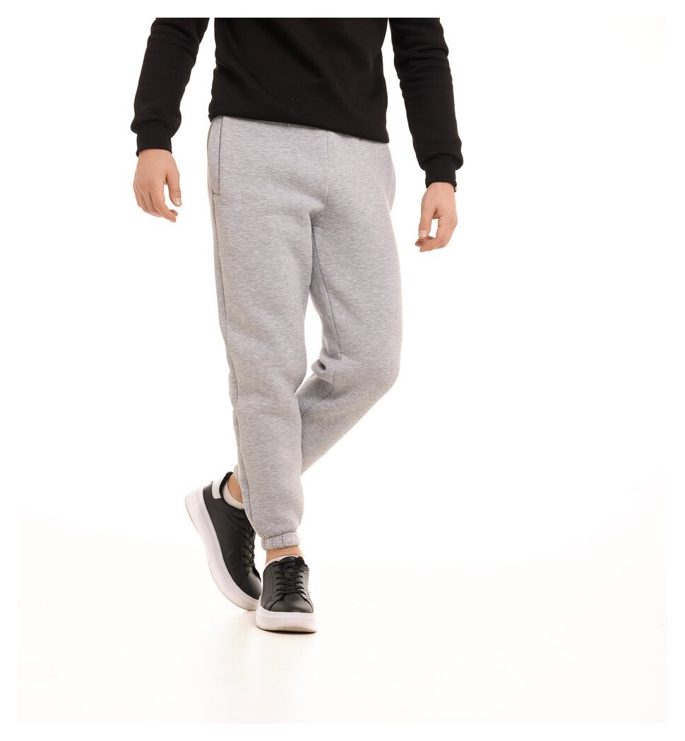 Чоловічі штани джогери з кишенями сірий меланж Pobedov 007 ЗИМА